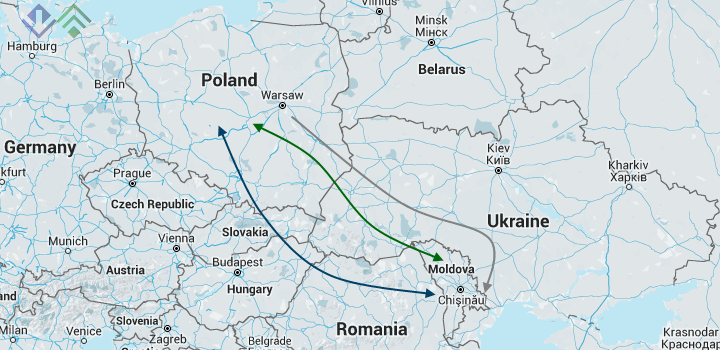 Грузоперевозки из Польши в ПМР Тирасполь